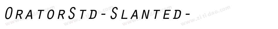 OratorStd-Slanted字体转换