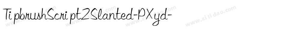 TipbrushScript2Slanted-PXyd字体转换