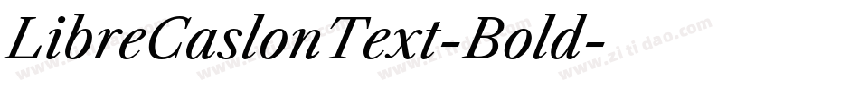 LibreCaslonText-Bold字体转换