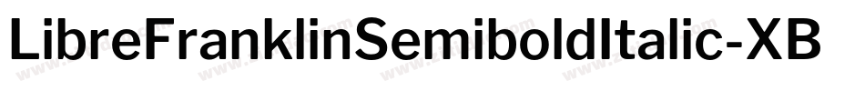 LibreFranklinSemiboldItalic-XBog字体转换