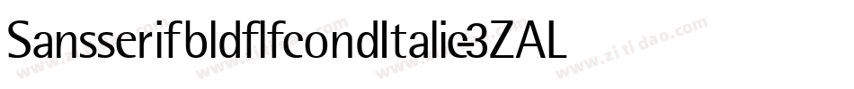 SansserifbldflfcondItalic-3ZAL字体转换