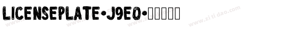 LicensePlate-j9eO字体转换
