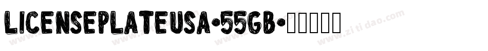 LicensePlateUsa-55gB字体转换