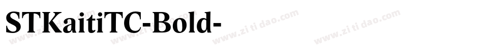 STKaitiTC-Bold字体转换