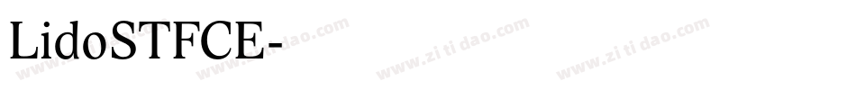 LidoSTFCE字体转换