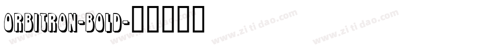 orbitron-bold字体转换
