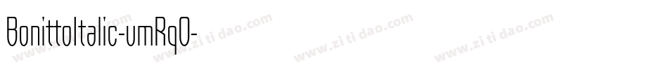 BonittoItalic-vmRqO字体转换