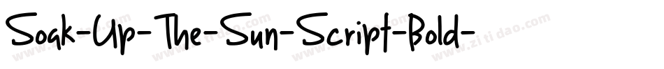 Soak-Up-The-Sun-Script-Bold字体转换