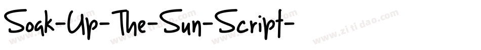 Soak-Up-The-Sun-Script字体转换