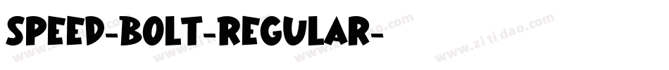 Speed-Bolt-Regular字体转换