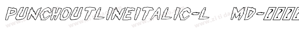 PunchOutlineItalic-L38mD字体转换