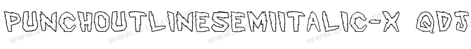 PunchOutlineSemiItalic-X3qdj字体转换