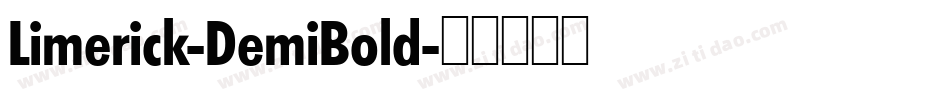 Limerick-DemiBold字体转换