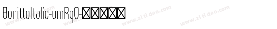 BonittoItalic-vmRqO字体转换
