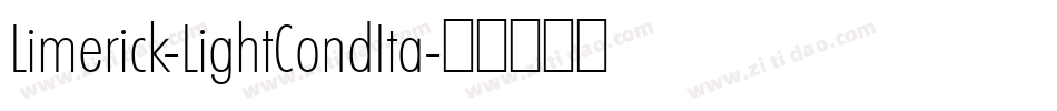 Limerick-LightCondIta字体转换