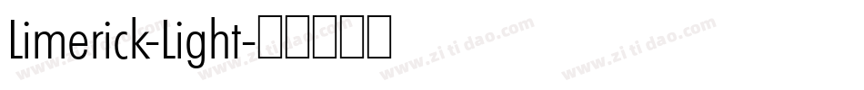 Limerick-Light字体转换