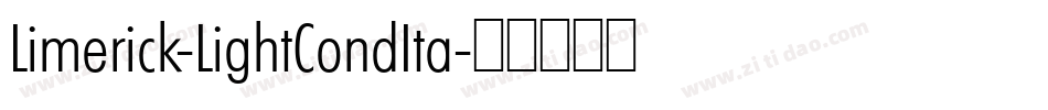 Limerick-LightCondIta字体转换