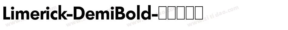 Limerick-DemiBold字体转换