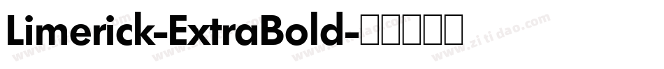 Limerick-ExtraBold字体转换