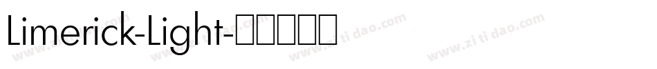 Limerick-Light字体转换