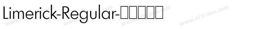 Limerick-Regular字体转换
