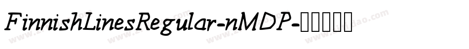 FinnishLinesRegular-nMDP字体转换
