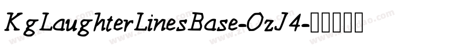 KgLaughterLinesBase-OzJ4字体转换