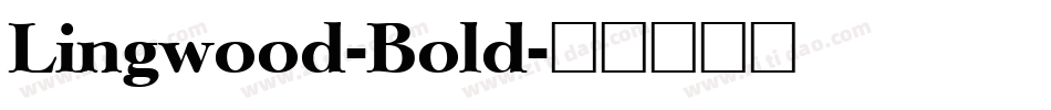 Lingwood-Bold字体转换