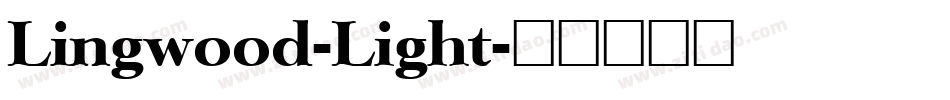 Lingwood-Light字体转换