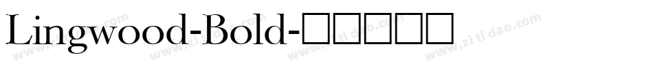 Lingwood-Bold字体转换