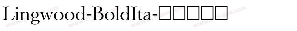 Lingwood-BoldIta字体转换