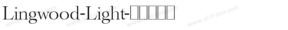 Lingwood-Light字体转换