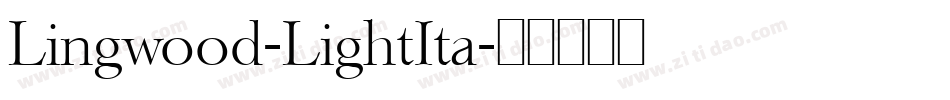 Lingwood-LightIta字体转换
