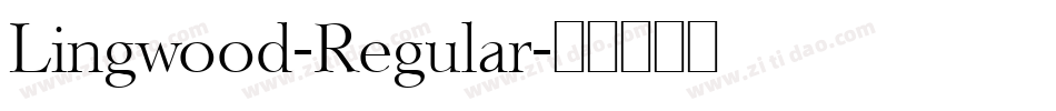 Lingwood-Regular字体转换