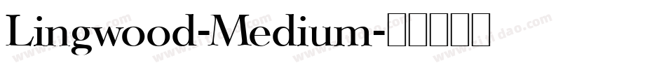 Lingwood-Medium字体转换
