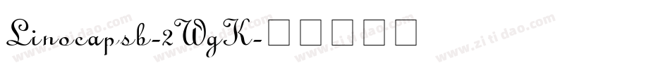 Linocapsb-2WgK字体转换