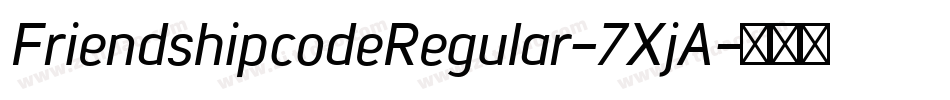 FriendshipcodeRegular-7XjA字体转换