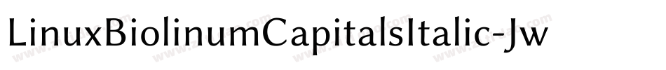 LinuxBiolinumCapitalsItalic-JwPa字体转换