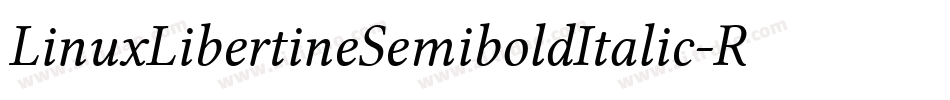 LinuxLibertineSemiboldItalic-RdWM字体转换