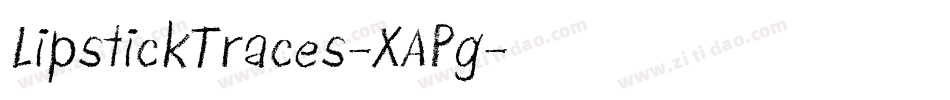 LipstickTraces-XAPg字体转换