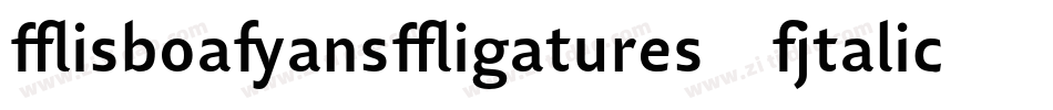LisboaSansLigatures-Italic字体转换