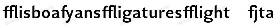 LisboaSansLigaturesLight-Italic字体转换