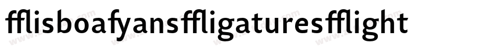 LisboaSansLigaturesLight字体转换