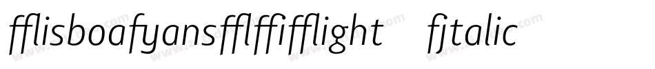 LisboaSansLFLight-Italic字体转换