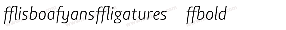 LisboaSansLigatures-Bold字体转换