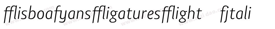 LisboaSansLigaturesLight-Italic字体转换