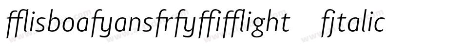 LisboaSansOSFLight-Italic字体转换