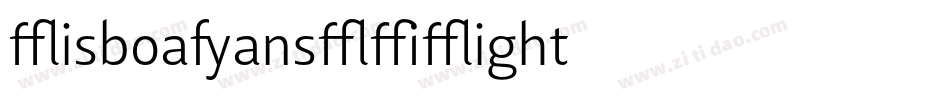 LisboaSansLFLight字体转换