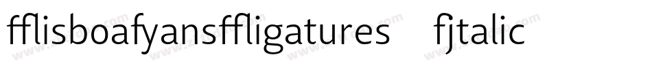LisboaSansLigatures-Italic字体转换