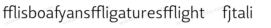 LisboaSansLigaturesLight-Italic字体转换